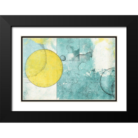 Shape Abstractions Black Modern Wood Framed Art Print with Double Matting by Grey, Jace