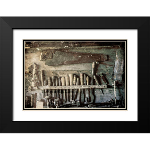 Tool Shed Black Modern Wood Framed Art Print with Double Matting by Grey, Jace