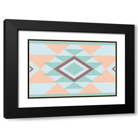 Aztec Calm Three Black Modern Wood Framed Art Print with Double Matting by Grey, Jace
