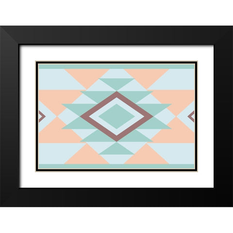 Aztec Calm Three Black Modern Wood Framed Art Print with Double Matting by Grey, Jace