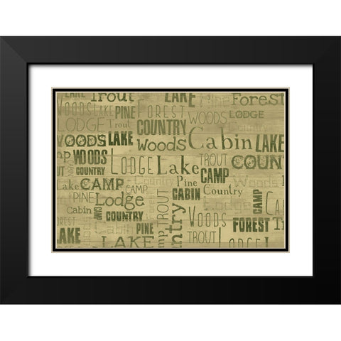 Lodge Type Black Modern Wood Framed Art Print with Double Matting by Grey, Jace