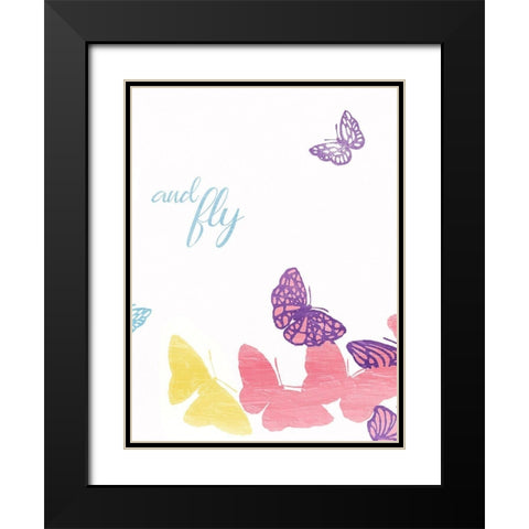 And Fly Black Modern Wood Framed Art Print with Double Matting by Grey, Jace