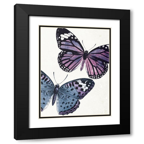 Butterfly High Three Black Modern Wood Framed Art Print with Double Matting by Grey, Jace