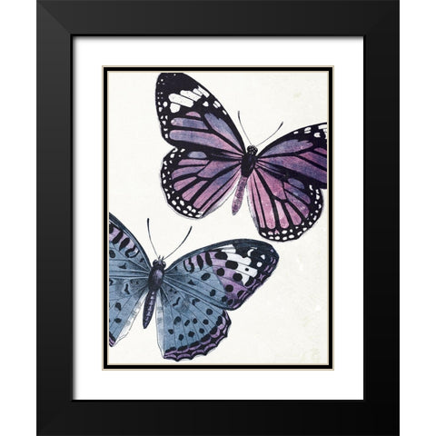 Butterfly High Three Black Modern Wood Framed Art Print with Double Matting by Grey, Jace
