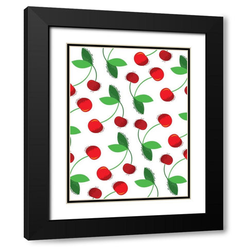 Cherry on Top Black Modern Wood Framed Art Print with Double Matting by Grey, Jace