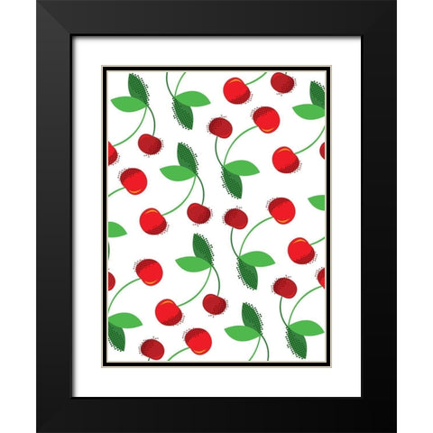 Cherry on Top Black Modern Wood Framed Art Print with Double Matting by Grey, Jace