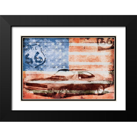 USA Drive Black Modern Wood Framed Art Print with Double Matting by Grey, Jace