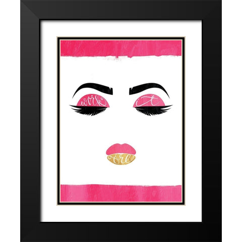 Work It Girl Black Modern Wood Framed Art Print with Double Matting by Grey, Jace
