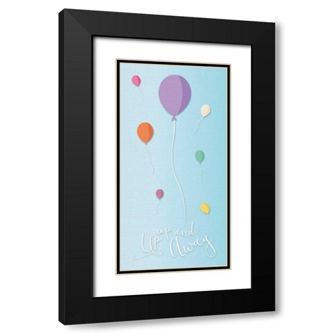 Up Up And Away Black Modern Wood Framed Art Print with Double Matting by Grey, Jace