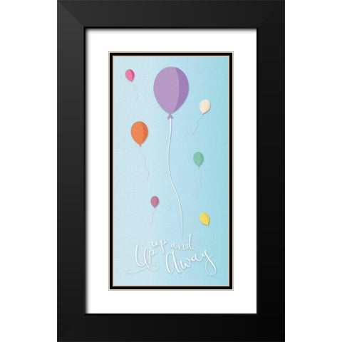 Up Up And Away Black Modern Wood Framed Art Print with Double Matting by Grey, Jace