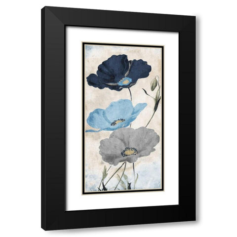 Soft Florals Black Modern Wood Framed Art Print with Double Matting by Grey, Jace