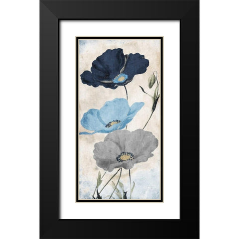 Soft Florals Black Modern Wood Framed Art Print with Double Matting by Grey, Jace