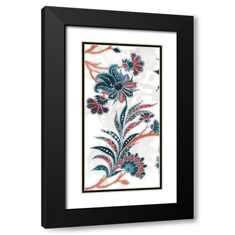 Wandering Flowers Black Modern Wood Framed Art Print with Double Matting by Grey, Jace