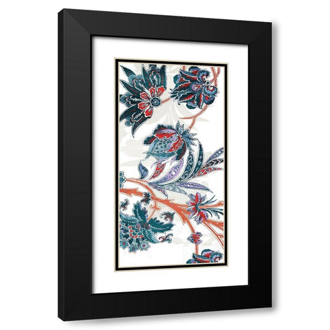 Wandering Flowers Mate Black Modern Wood Framed Art Print with Double Matting by Grey, Jace