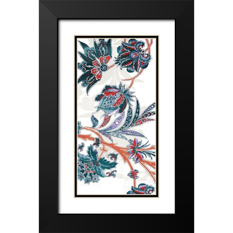 Wandering Flowers Mate Black Modern Wood Framed Art Print with Double Matting by Grey, Jace