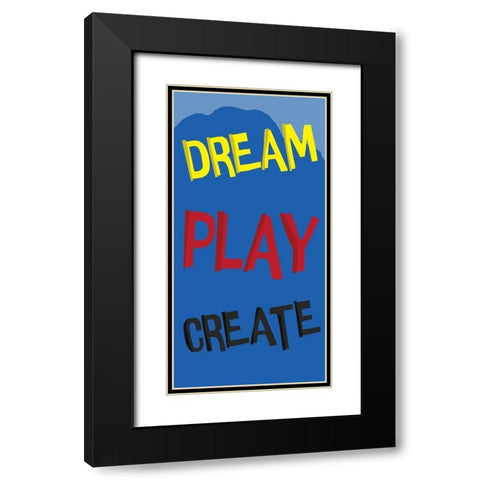 Dream Black Modern Wood Framed Art Print with Double Matting by Grey, Jace