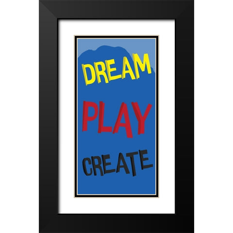 Dream Black Modern Wood Framed Art Print with Double Matting by Grey, Jace