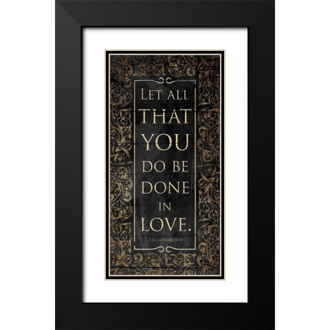 Be Done In Love Black Modern Wood Framed Art Print with Double Matting by Grey, Jace