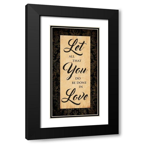 Let You Love Black Modern Wood Framed Art Print with Double Matting by Grey, Jace