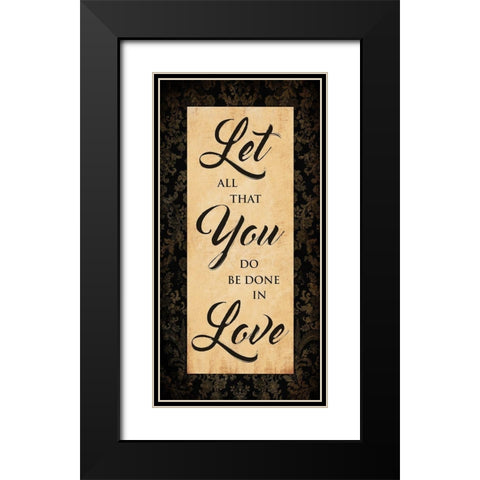 Let You Love Black Modern Wood Framed Art Print with Double Matting by Grey, Jace