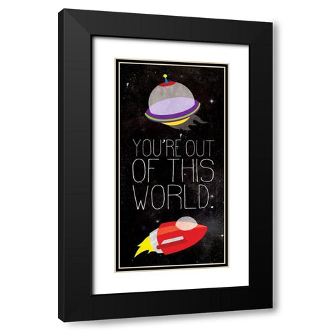 Out Of This World Black Black Modern Wood Framed Art Print with Double Matting by Grey, Jace