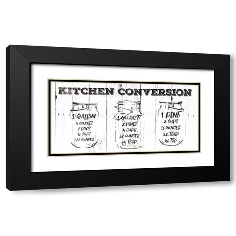 Kitchen Conversion BW Black Modern Wood Framed Art Print with Double Matting by Grey, Jace