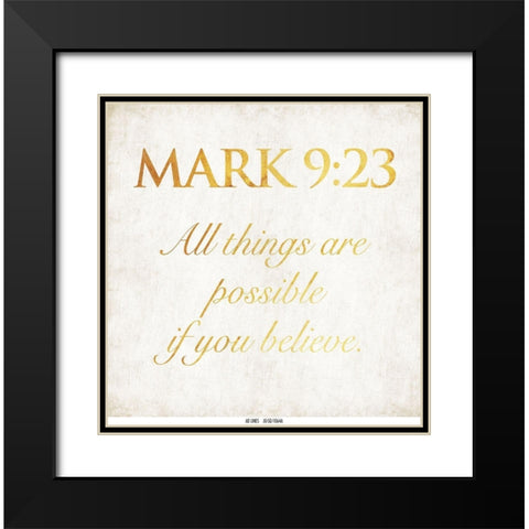 Mark Black Modern Wood Framed Art Print with Double Matting by Grey, Jace