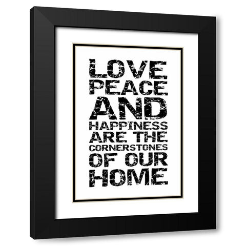 Cornerstones Clean Black Modern Wood Framed Art Print with Double Matting by Grey, Jace