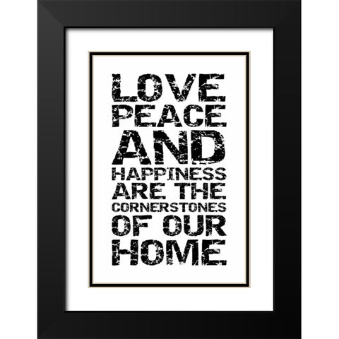 Cornerstones Clean Black Modern Wood Framed Art Print with Double Matting by Grey, Jace