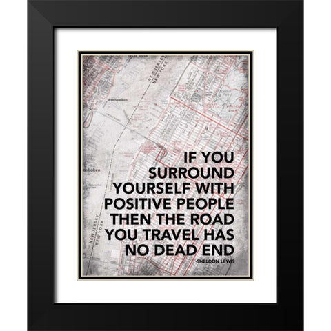 Positive People Black Modern Wood Framed Art Print with Double Matting by Grey, Jace