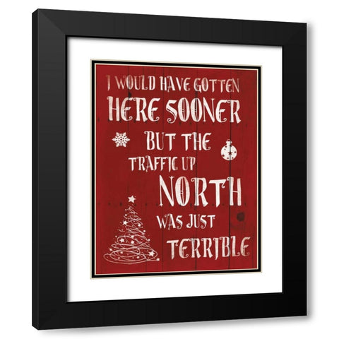 Holiday Traffic Black Modern Wood Framed Art Print with Double Matting by Grey, Jace