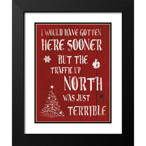 Holiday Traffic Black Modern Wood Framed Art Print with Double Matting by Grey, Jace