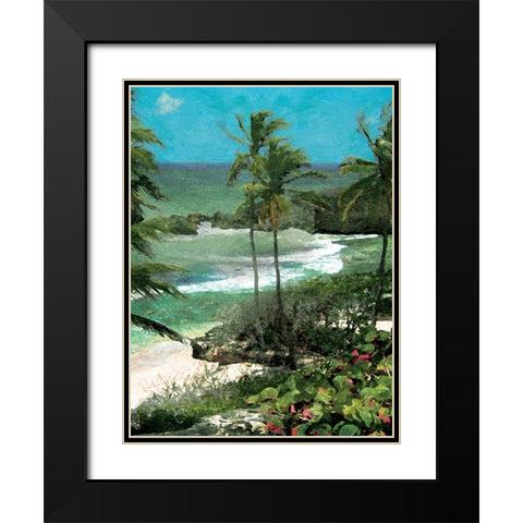 Palm trees mate Black Modern Wood Framed Art Print with Double Matting by Grey, Jace