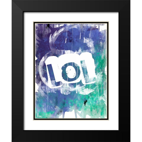 Watercolor LOL Black Modern Wood Framed Art Print with Double Matting by Grey, Jace