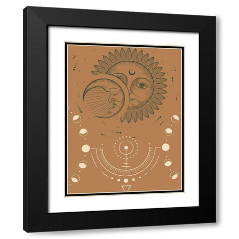 Man In The Moon Black Modern Wood Framed Art Print with Double Matting by Keith, Jesse