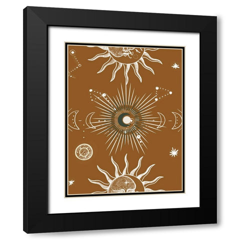 Moon Equinox Black Modern Wood Framed Art Print with Double Matting by Keith, Jesse