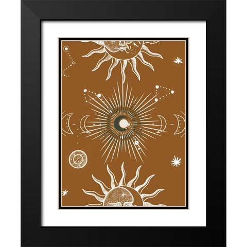 Moon Equinox Black Modern Wood Framed Art Print with Double Matting by Keith, Jesse