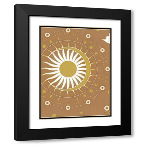 Sun Black Modern Wood Framed Art Print with Double Matting by Keith, Jesse