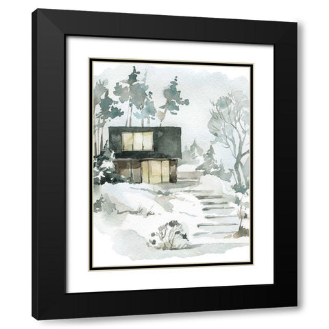 Walkway Black Modern Wood Framed Art Print with Double Matting by Keith, Jesse