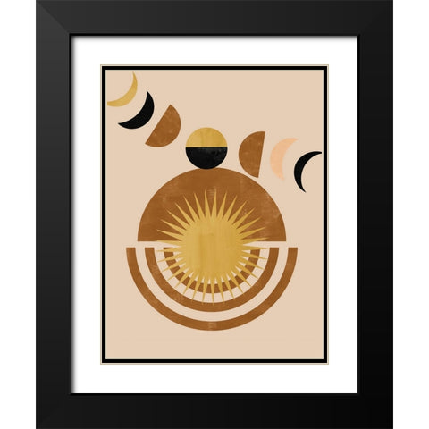 Morganite Sunrise Black Modern Wood Framed Art Print with Double Matting by Keith, Jesse