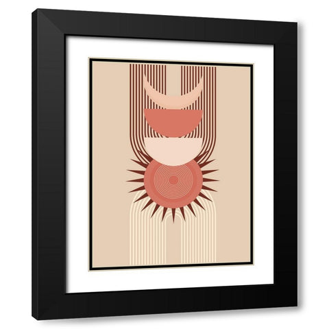Sunlight In Abstact Black Modern Wood Framed Art Print with Double Matting by Keith, Jesse