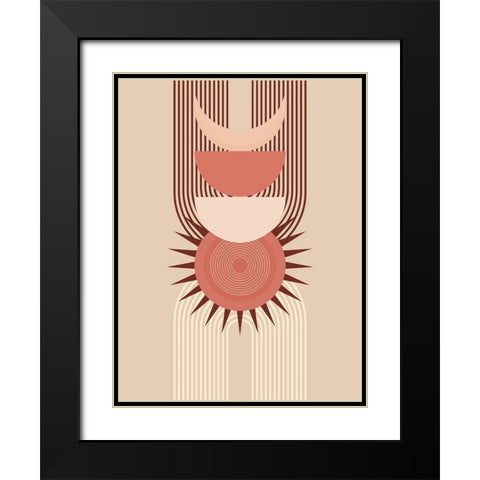 Sunlight In Abstact Black Modern Wood Framed Art Print with Double Matting by Keith, Jesse