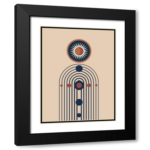 Sunrise New Orbit Black Modern Wood Framed Art Print with Double Matting by Keith, Jesse