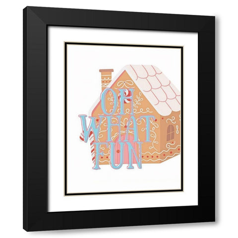 What Fun House Black Modern Wood Framed Art Print with Double Matting by Keith, Jesse