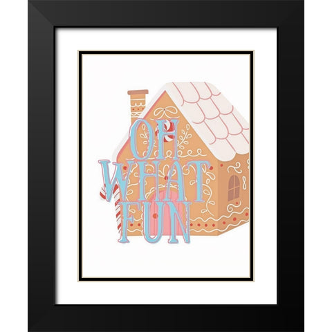 What Fun House Black Modern Wood Framed Art Print with Double Matting by Keith, Jesse