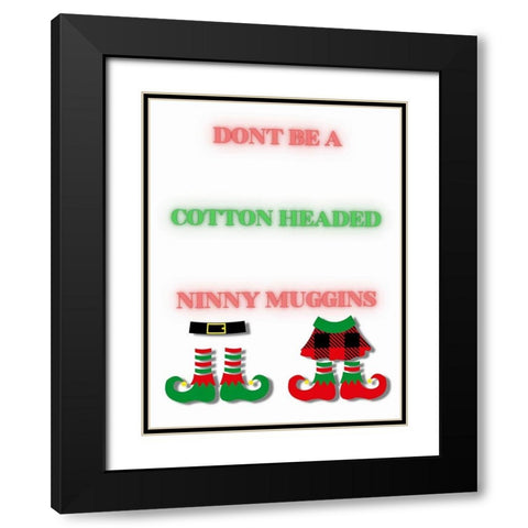 Ninny Muggins Black Modern Wood Framed Art Print with Double Matting by Keith, Jesse
