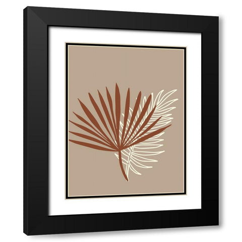 Picante Palm Black Modern Wood Framed Art Print with Double Matting by Keith, Jesse