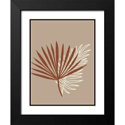 Picante Palm Black Modern Wood Framed Art Print with Double Matting by Keith, Jesse