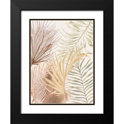 Soft Palms 2 Black Modern Wood Framed Art Print with Double Matting by Keith, Jesse