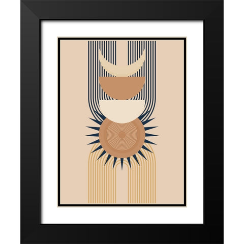 Arched Sun Black Modern Wood Framed Art Print with Double Matting by Keith, Jesse